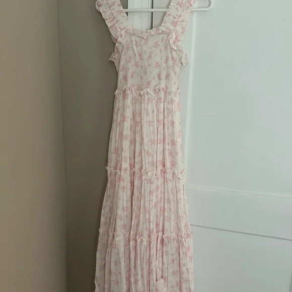 Floral Pink Maxi Dress - Picture 4 of 4